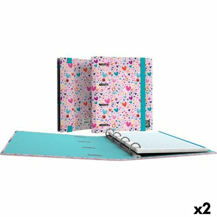Biblioraft Grafoplas Carpebook Hearts Roz A5 (2 Unități)