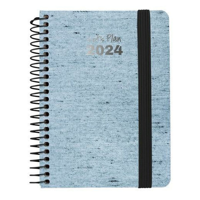 Agendă Grafoplas Ecojeans 2024 Albastru A6 10 x 15 cm