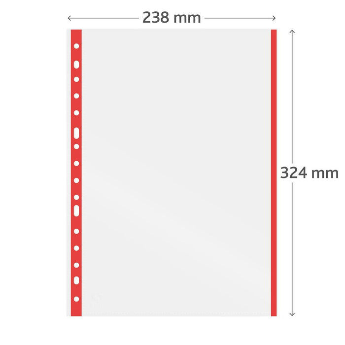 Huse/Capace Grafoplas Roșu Din A4 (100 Piese)