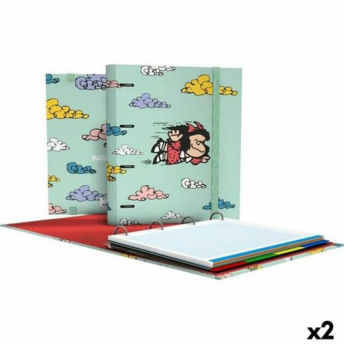 Biblioraft Grafoplas Carpebook Mafalda Verde A4 (2 Unități)