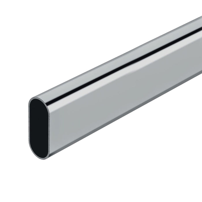 Bară Stor Planet Dulap Oval Cromat Argintiu (200 x 1,5 x 2,5 cm)