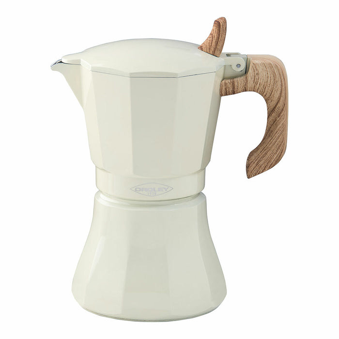 Cafetieră Italiană Oroley Petra 6 Cești Aluminiu Crem