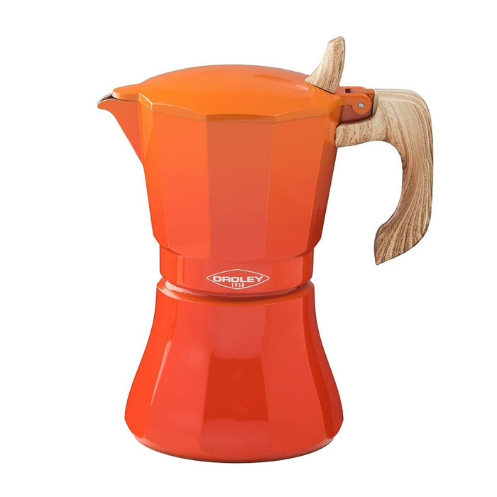 Cafetieră Italiană Oroley Petra 9 Cești Portocaliu Aluminiu
