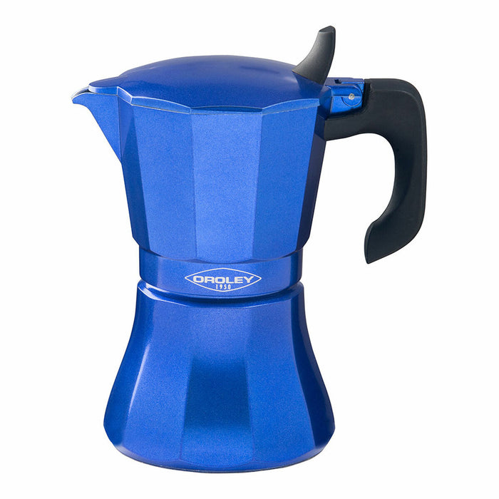 Cafetieră Italiană Oroley Petra 6 Cești Albastru Aluminiu