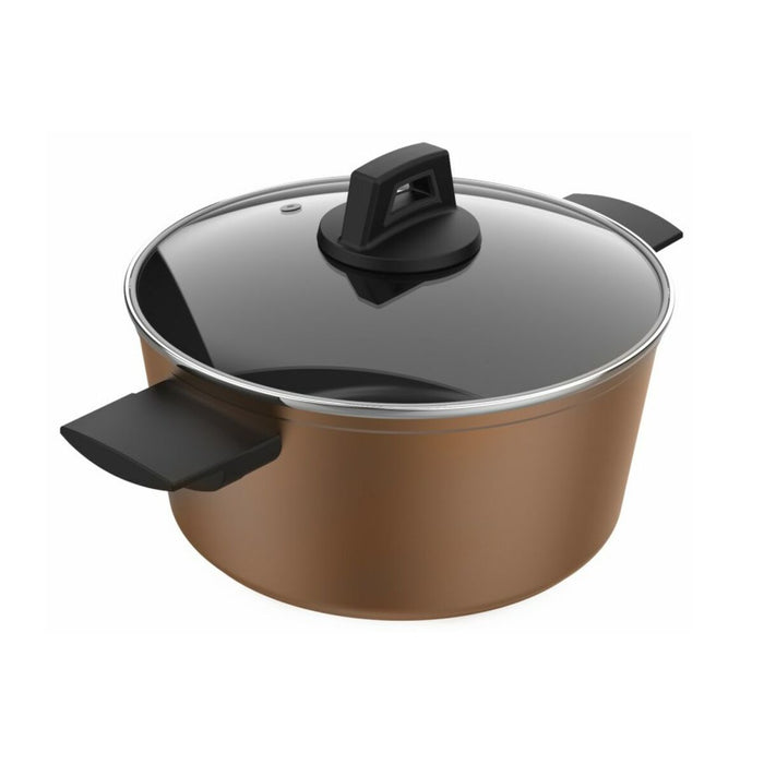 Oală cu capac Taurus Negru Cupru Ø 20 cm 2,5 L