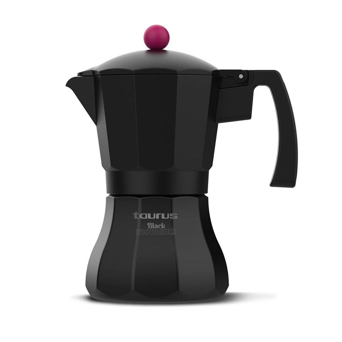 Cafetieră Italiană Taurus Black Moments 3 Negru Aluminiu 3 Hrníčky