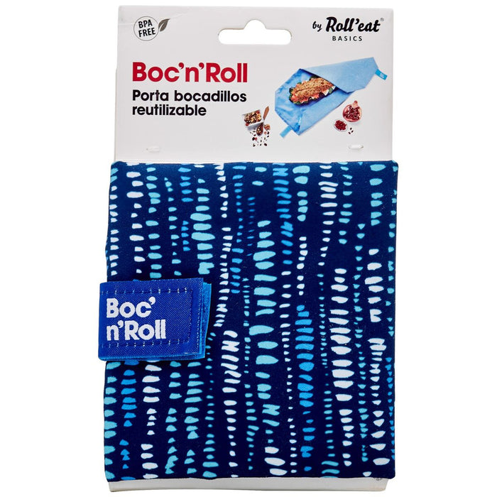 Geantă pentru sandvișuri Roll'eat Boc'n'roll Essential Marine Albastru (11 x 15 cm)