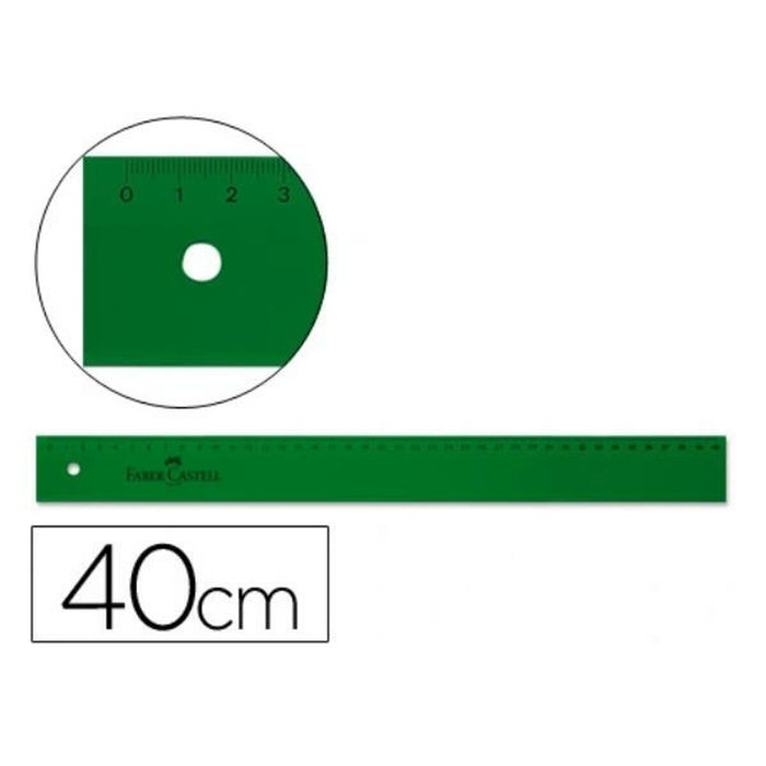 Riglă Faber-Castell 814 Verde Plastic