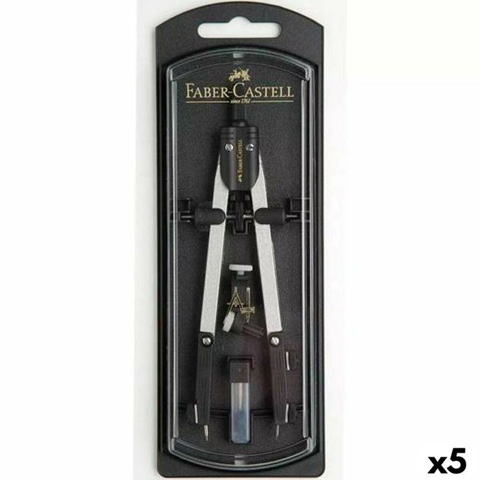 Compas Faber-Castell 17 cm Accesorii (5 Unități)