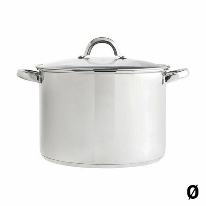 Oală cu Capac de Sticlă Quid Oțel inoxidabil