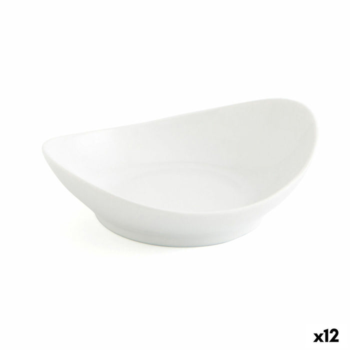 Tavă pentru gustari Quid Gastro Fun Alb Ceramică (12 Unități)