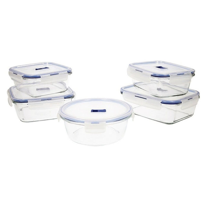 Set de Cutii pentru Prânz Luminarc Pure Box Active (5 pcs) Bicolor Sticlă 43 x 32 x 18 cm (5 Unități)