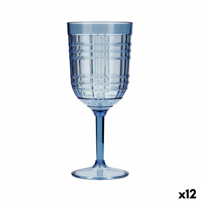 Pahar de vin Quid Viba Albastru Plastic 420 ml (12 Unități) (Pack 12x)