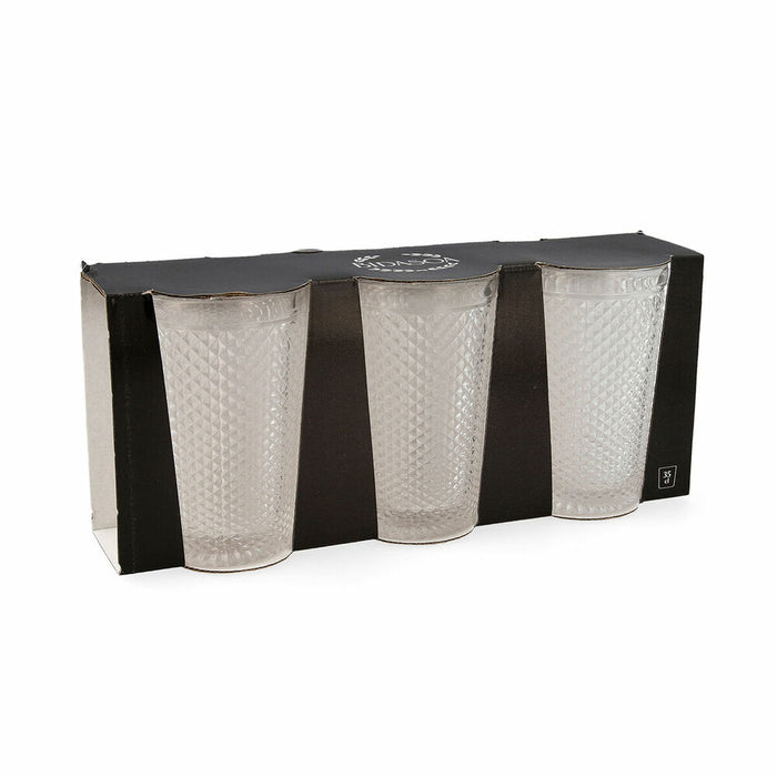 Set de pahare Bidasoa Onix Transparent Sticlă (350 ml) (3 Unități)