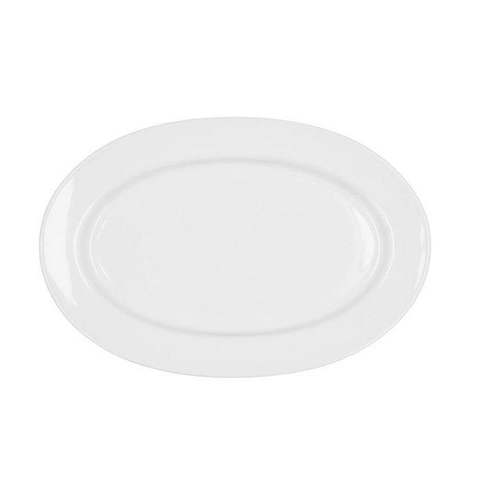 Platou pentru Servire Bidasoa Glacial Ceramică Alb (32 x 22 cm) (Pack 3x)