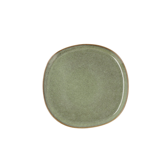 Platou Plat Bidasoa Ikonic Verde Ceramică 20,2 x 19,7 cm (6 Unități) (Pack 6x)