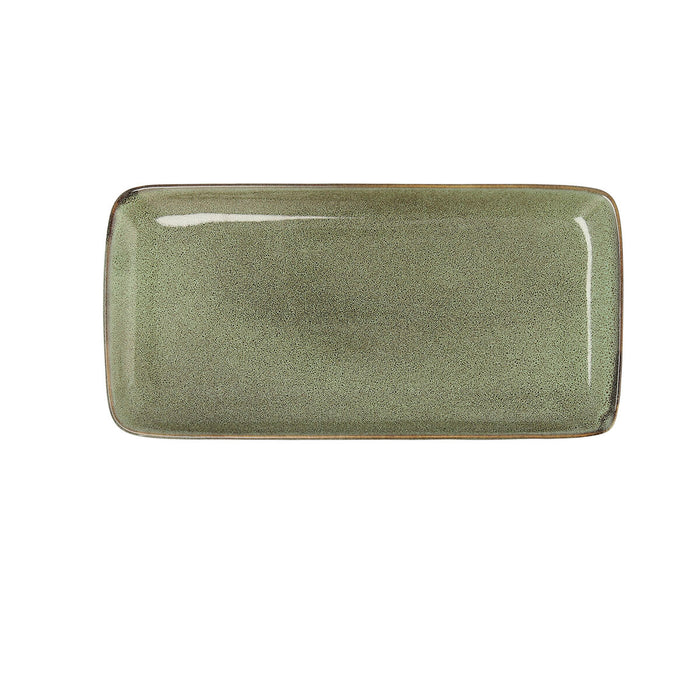 Platou pentru Servire Bidasoa Ikonic Verde Ceramică (28 x 14 cm) (Pack 4x)