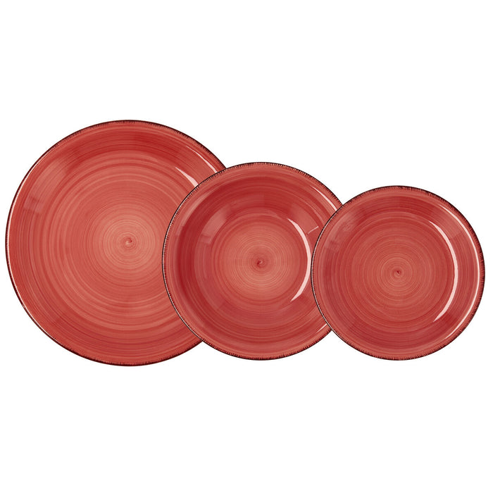 Set de Veselă Quid Coral Vita 18 Piese Roșu Ceramică