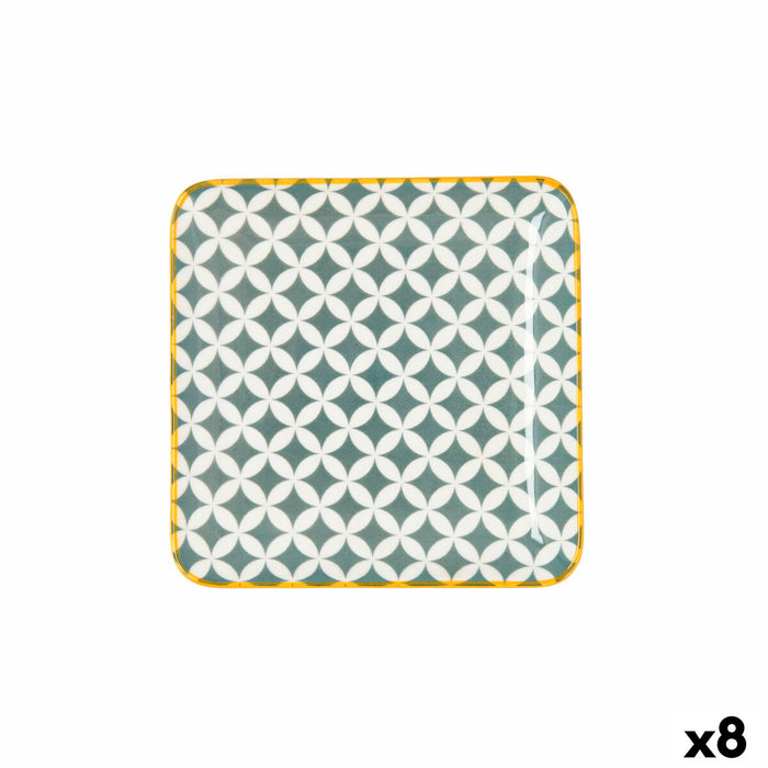 Tavă pentru gustari Quid Pippa Pătrat Ceramică Multicolor (15,5 x 15,5 cm) (8 Unități)