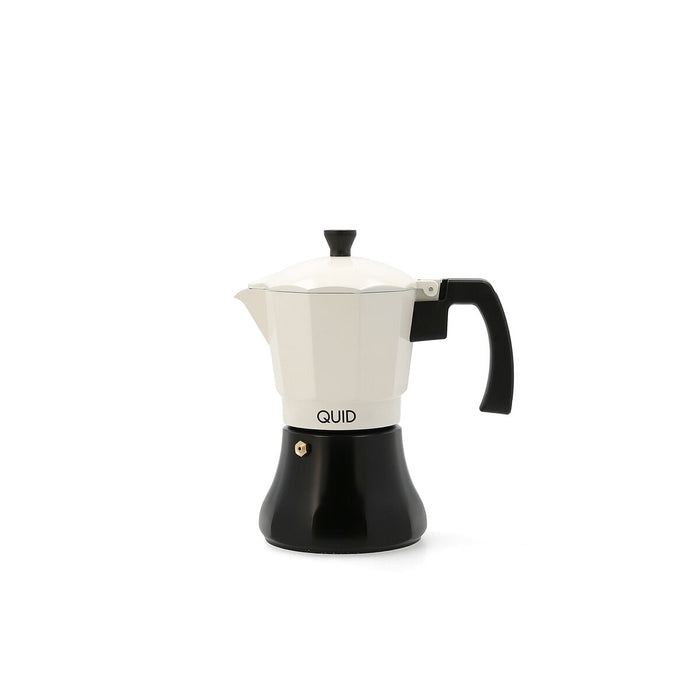 Cafetieră Italiană Quid Cocco Alb Negru Metal 6 Cești