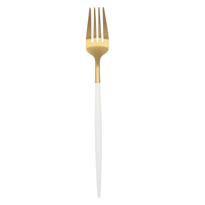 Set de Furculițe Bidasoa Gio Auriu* Alb Metal 12 Unități