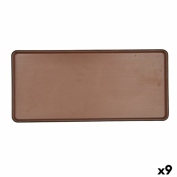 Tavă pentru gustari Bidasoa Gio 31,5 x 14,5 cm Maro Plastic 9 Unități