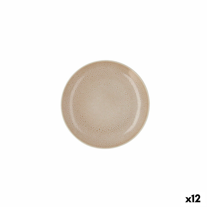 Platou Plat Ariane Porous Bej Ceramică Ø 21 cm (12 Unități)