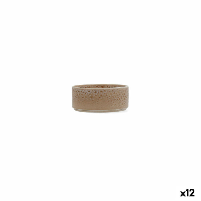 Bol Ariane Porous Ceramică Bej 12 cm (12 Unități)