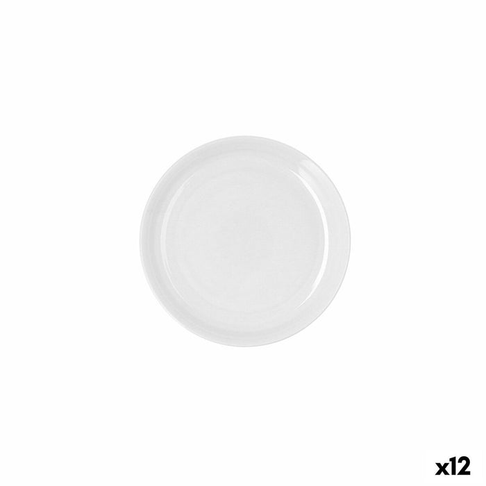 Platou Plat Ariane Artisan Alb Ceramică Ø 21 cm (12 Unități)