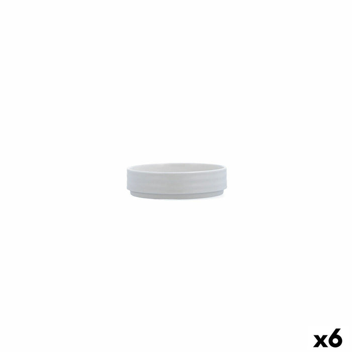 Bol Ariane Artisan Ceramică Alb 12 cm (6 Unități)