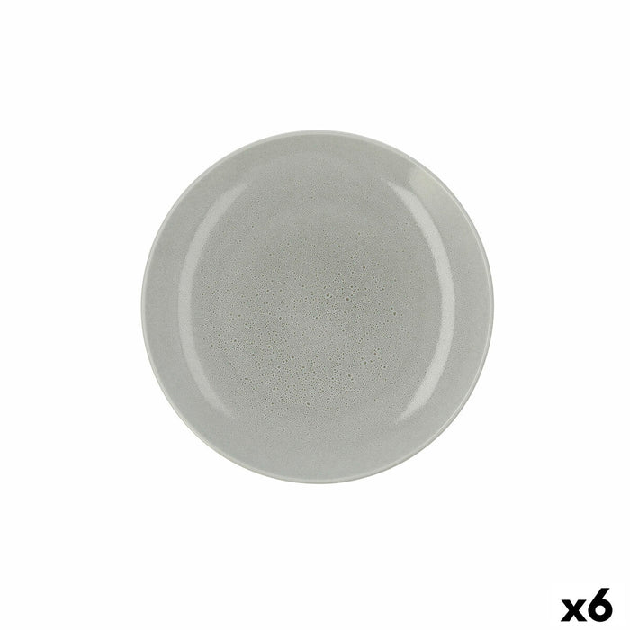 Platou Plat Ariane Porous Verde Ceramică Ø 27 cm (6 Unități)