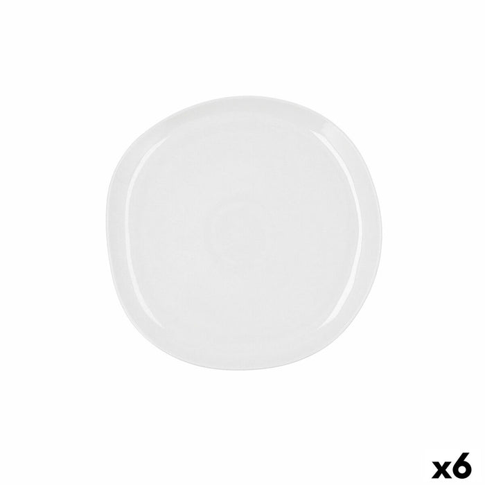 Platou Plat Ariane Earth Alb Ceramică Ø 27 cm (6 Unități)