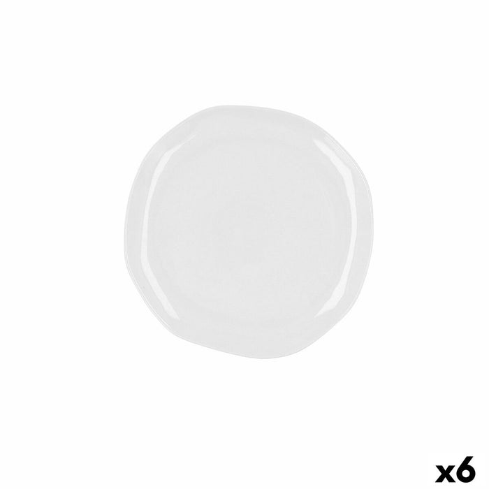 Platou Plat Ariane Earth Alb Ceramică 25 cm (6 Unități)