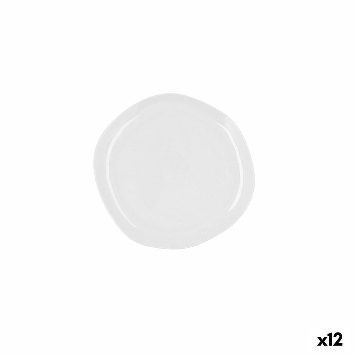 Platou Plat Ariane Earth Alb Ceramică Ø 21 cm (12 Unități)