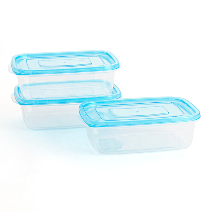 Set de Cutii pentru Prânz Quid Refresh 3 Piese Albastru Plastic