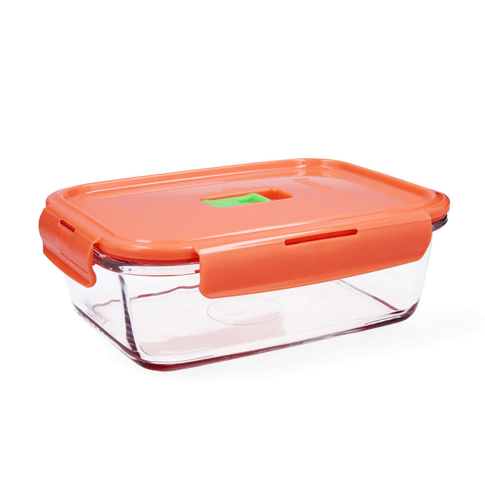 Cutie pentru prânz ermetică Luminarc Pure Box Holy Dreptunghiular Portocaliu Sticlă 1,22 L