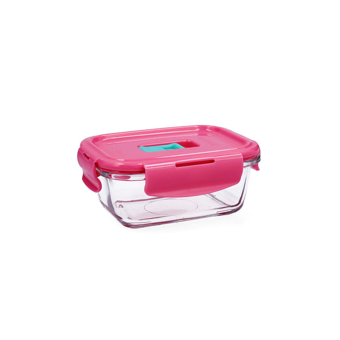 Cutie pentru prânz ermetică Luminarc Pure Box Holy Dreptunghiular Fucsia Sticlă 380 ml