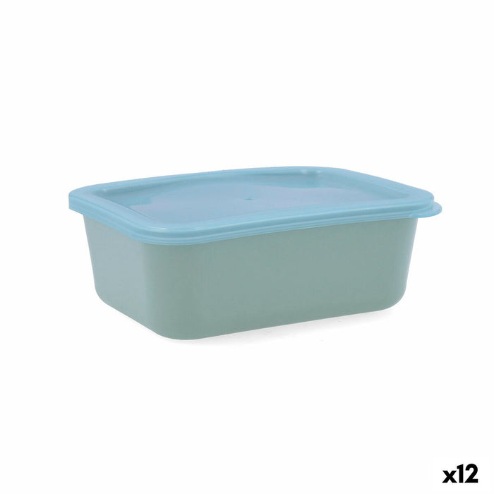 Cutie de prânz dreptunghiulară cu capac Quid Inspira 740 ml Verde Plastic (12 Unități)
