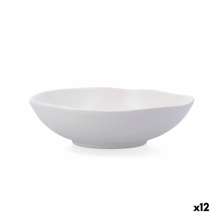 Farfurie Adâncă Bidasoa Cosmos Alb Ceramică Ø 22 cm (12 Unități)