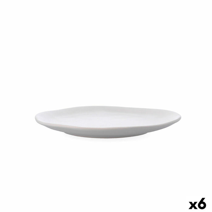 Platou Plat Bidasoa Cosmos Alb Ceramică 23 cm (6 Unități)