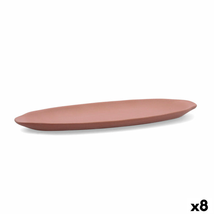 Tavă pentru gustari Quid Mineral Gres Teracotă Ceramică 13 x 30,5 cm (8 Unități)
