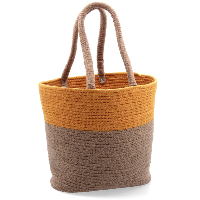 Coș Decorativ Vinthera Moa Ocru Bumbac 40 x 30 x 15 cm