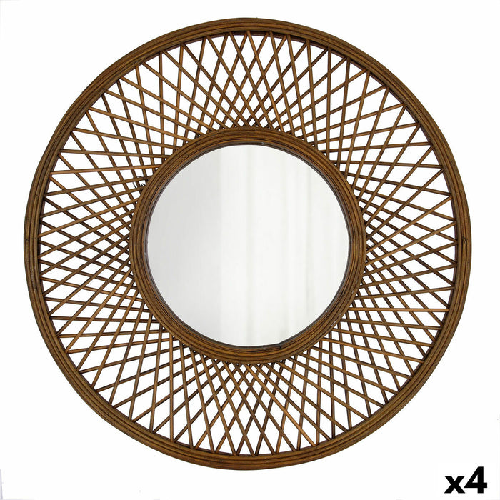 Oglindă de perete Vinthera Moa Ratan Natural 59 cm (4 Unități)