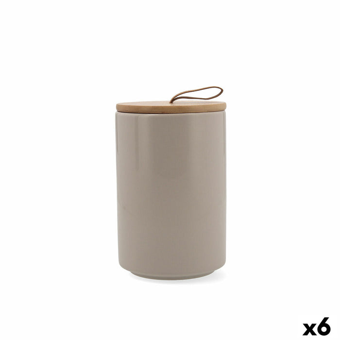 Borcan Quid Ozon Bej Ceramică 10,4 x 16 cm (6 Unități)