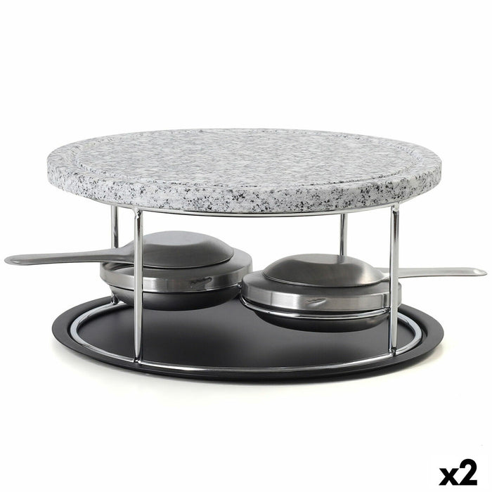 Plită de Piatră pentru Copt Quid Naturalia Negru 23 x 13 cm (2 Unități)
