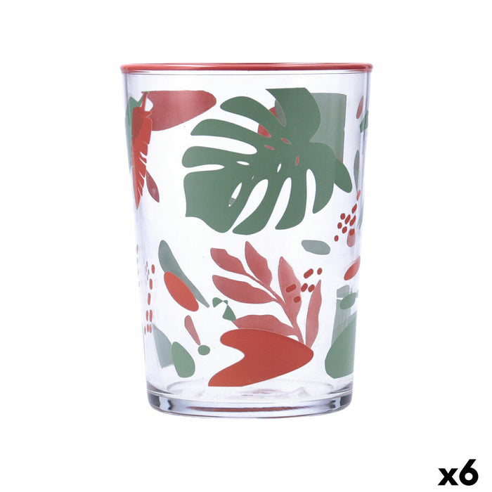 Pahar Quid Kaleido Multicolor Sticlă Frunze 510 ml (6 Unități)