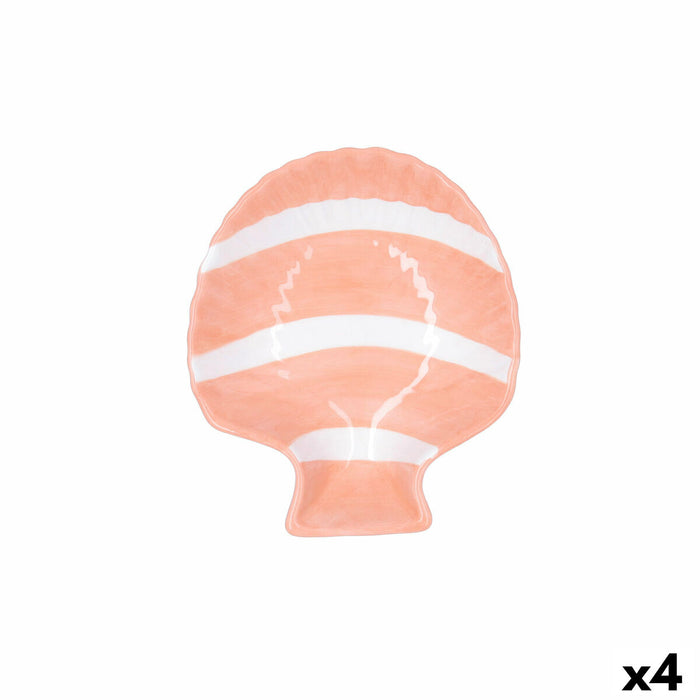 Castron Quid Kaleido Coral Ceramică Scoică 16 x 14 x 4 cm (4 Unități)
