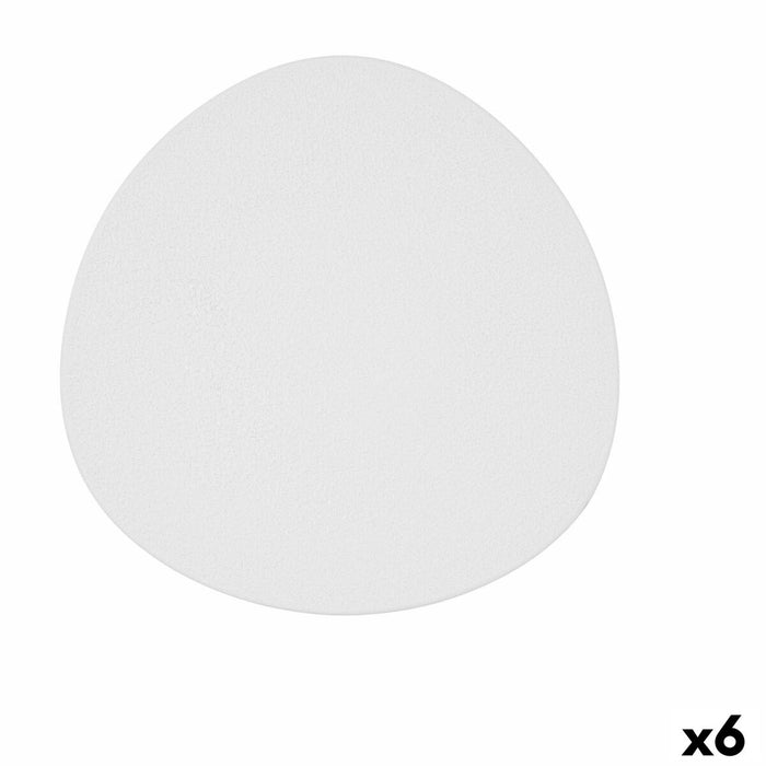 Tavă pentru gustari Bidasoa Fosil Alb Ceramică Oxid de aluminiu 25,2 x 24,8 x 1,2 cm (6 Unități)