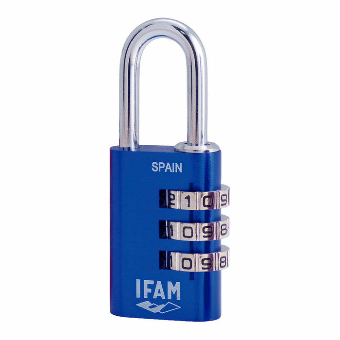 Lacăt cu cifru IFAM Combi30 Albastru Aluminiu Oțel cromat (3 cm)