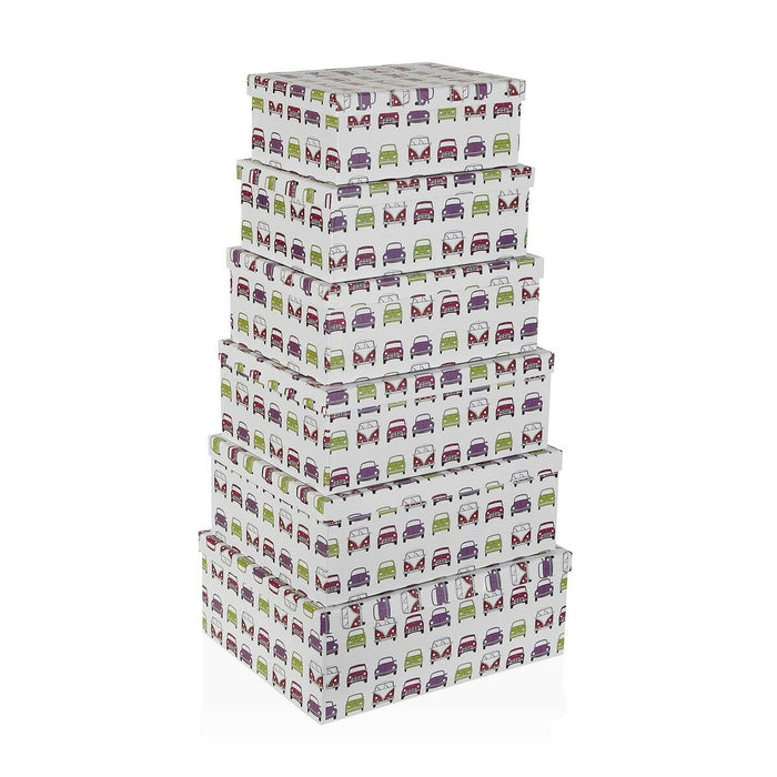Set de cutii de depozitare, cu posibilitate de stivuire Versa Mașină